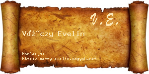 Váczy Evelin névjegykártya