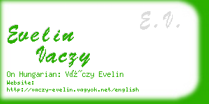 evelin vaczy business card